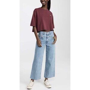 SLVRLAKE Grace Crop Denim Double Yoke Fool For Love Wide Leg Jeans